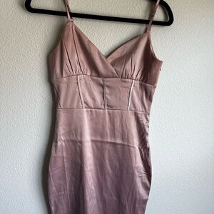 Elegant Pink Mini Dress